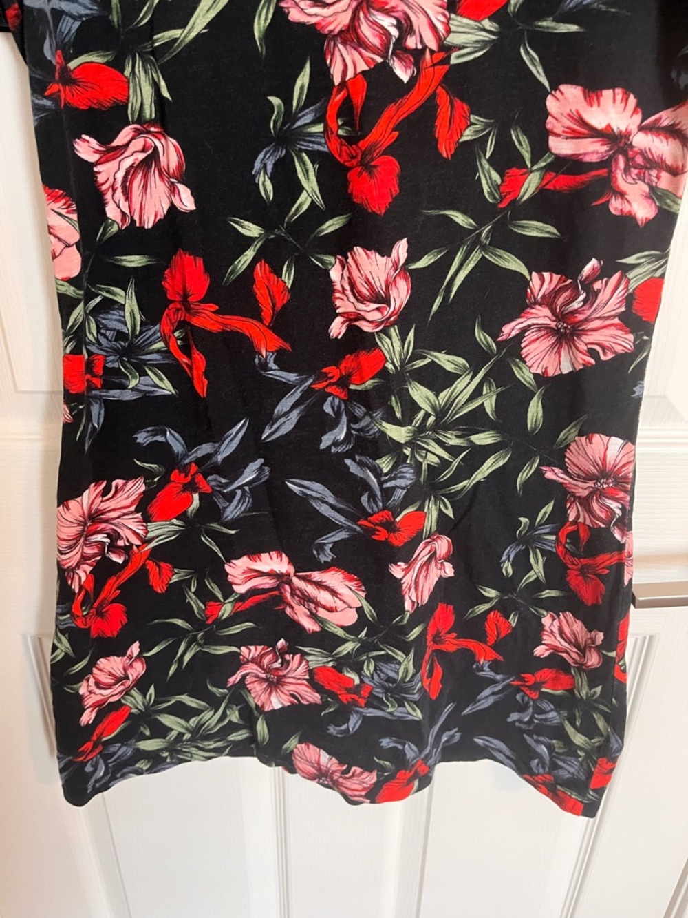Pam & Gela 100% Cottom Bali Hai Puff Short Sleeve Floral Mini Dress Size M - Picture 8 of 11